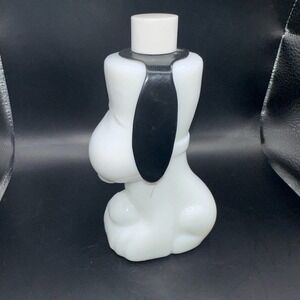 Pristine Vintage Avon Snoopy Milkglass Excalibur Aftershave Bottle